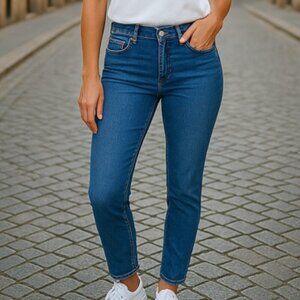 Madewell 11" High Rise Skinny Jeans Women's Size 26 Zip Fly Blue Denim Pant